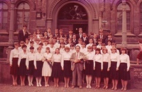 Ēvalda Siliņa vadītais RV koris Latvijas skolu koru karos 1984.gadā ir bronzas medaļas laureāti.