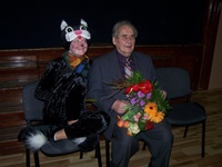 Ēvalds Siliņš Ēvalda dienā kopā ar Runci Ūšuku  (2008.gads)